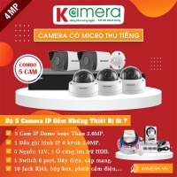 TRỌN BỘ 5 CAMERA IP HIKVISION 4MP