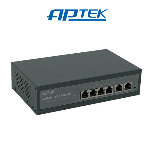 Switch APTEK SF1042P 4-Port 10/100Mbps PoE Switch APTEK SF1042P 4-Port 10/100Mbps PoE