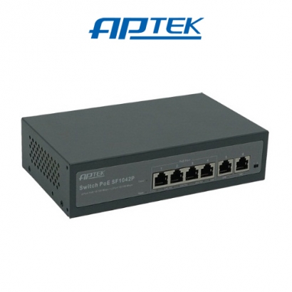 Switch APTEK SF1042P 4-Port 10/100Mbps PoE Switch APTEK SF1042P 4-Port 10/100Mbps PoE
